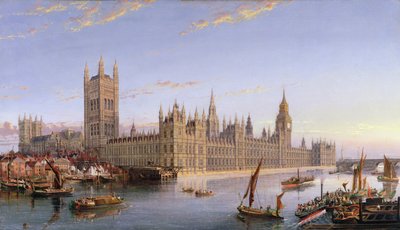 View of Westminster from Lambeth, 1859 by John MacVicar Anderson